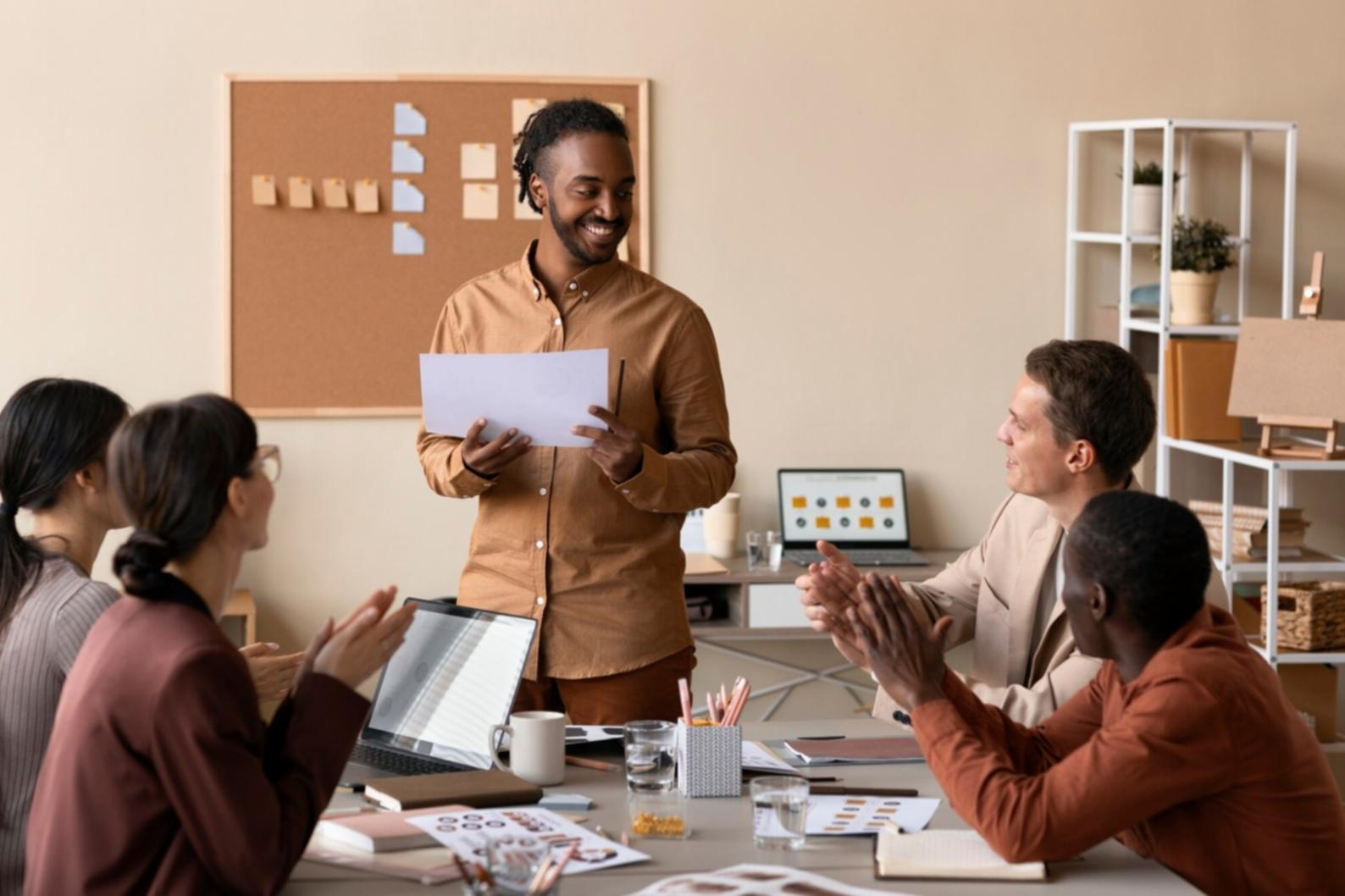 Financial professional analysing budget reports and data